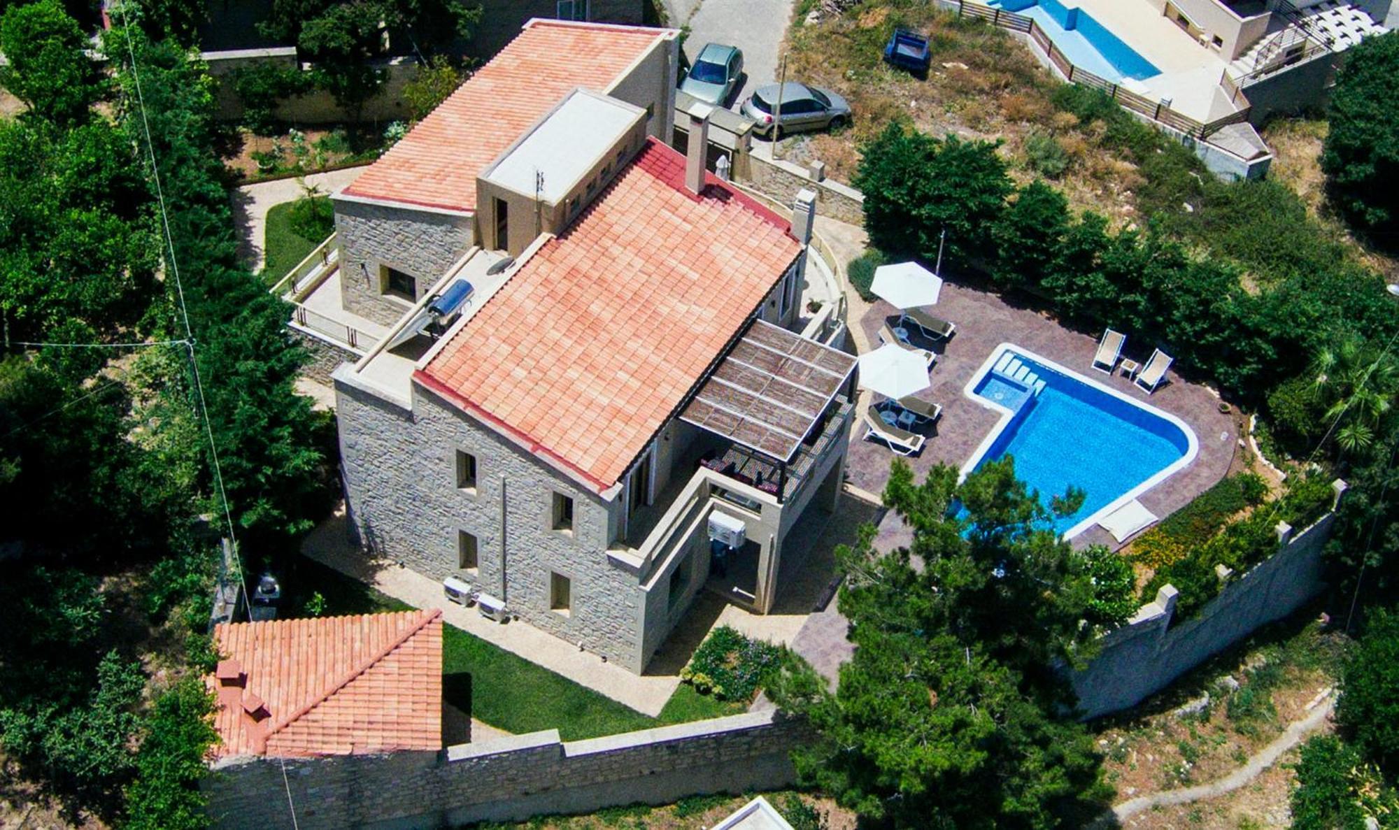 Palladio Luxury Villa With Amazing View Roussospítion エクステリア 写真